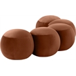 Meridian Furniture Apollo Cognac Velvet Bench