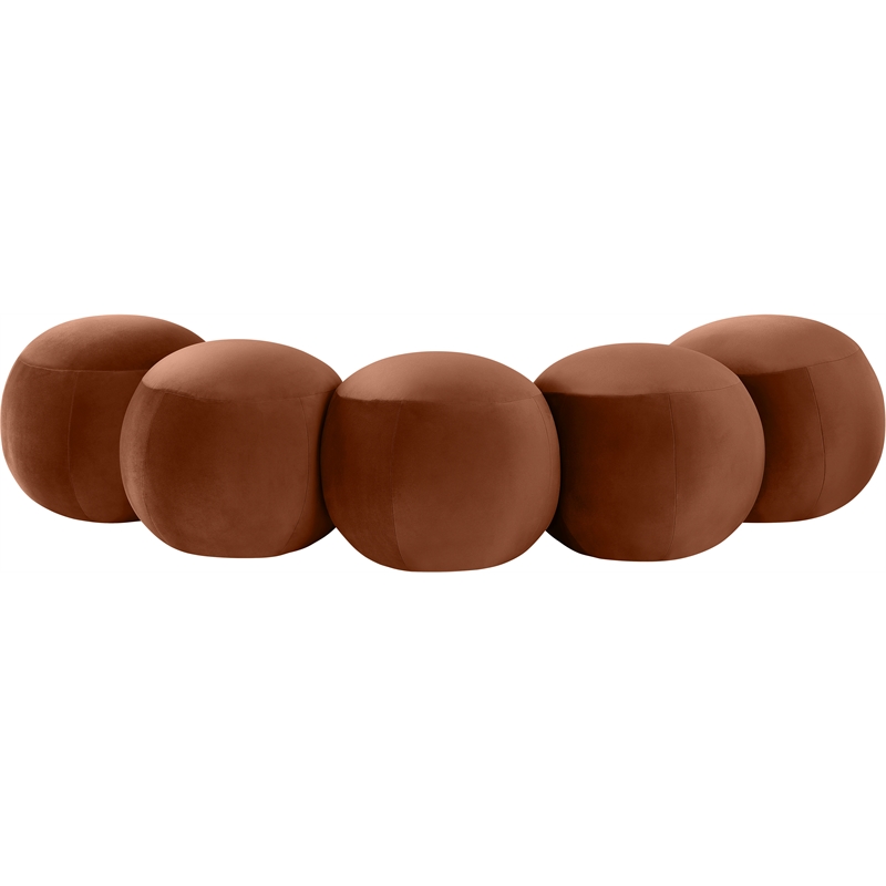 Meridian Furniture Apollo Cognac Velvet Bench