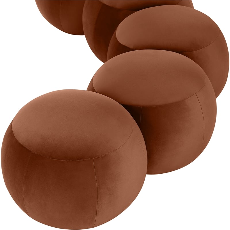 Meridian Furniture Apollo Cognac Velvet Bench