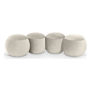 Meridian Furniture Apollo Cream Velvet Bench