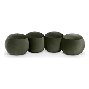 Meridian Furniture Apollo Green Velvet Bench
