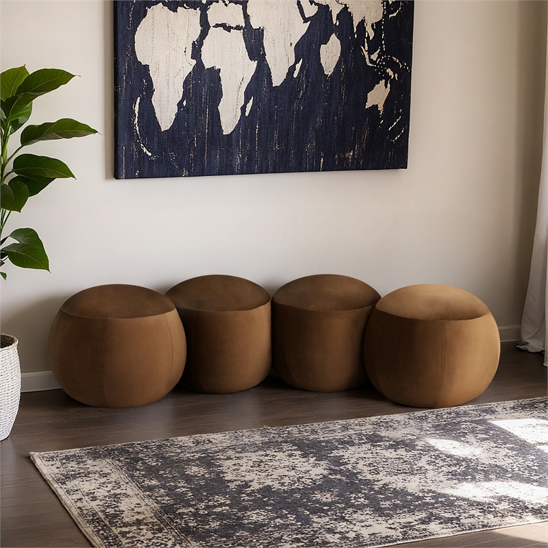 Meridian Furniture Apollo Saddle Velvet Bench