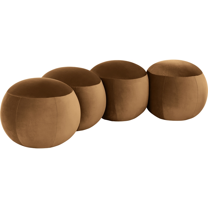 Meridian Furniture Apollo Saddle Velvet Bench