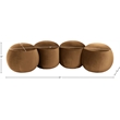 Meridian Furniture Apollo Saddle Velvet Bench