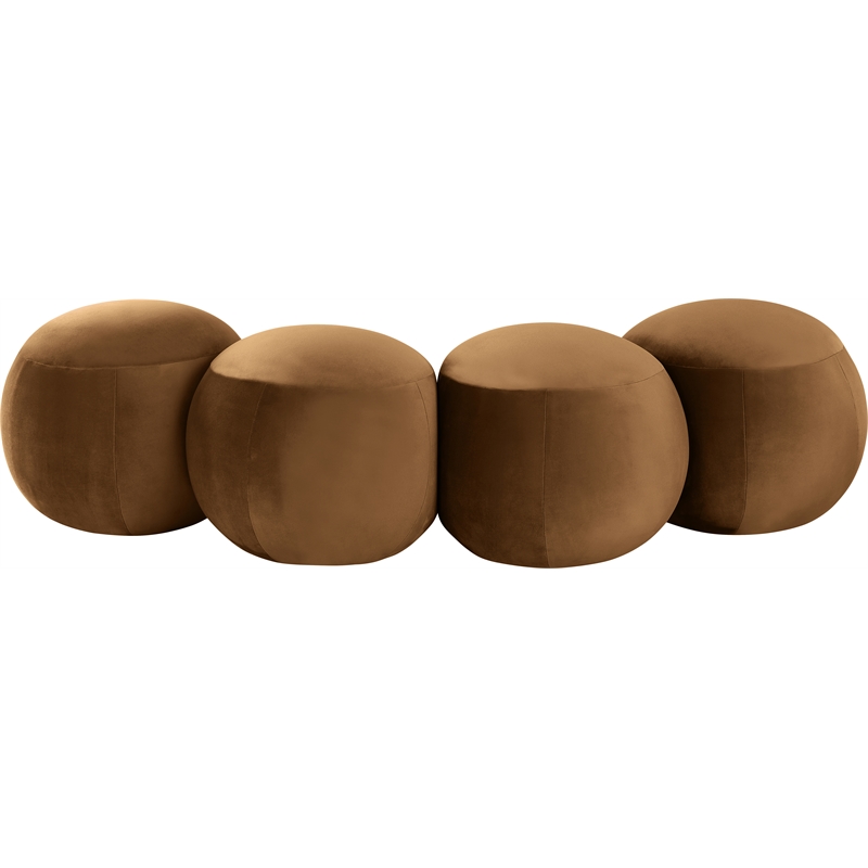 Meridian Furniture Apollo Saddle Velvet Bench
