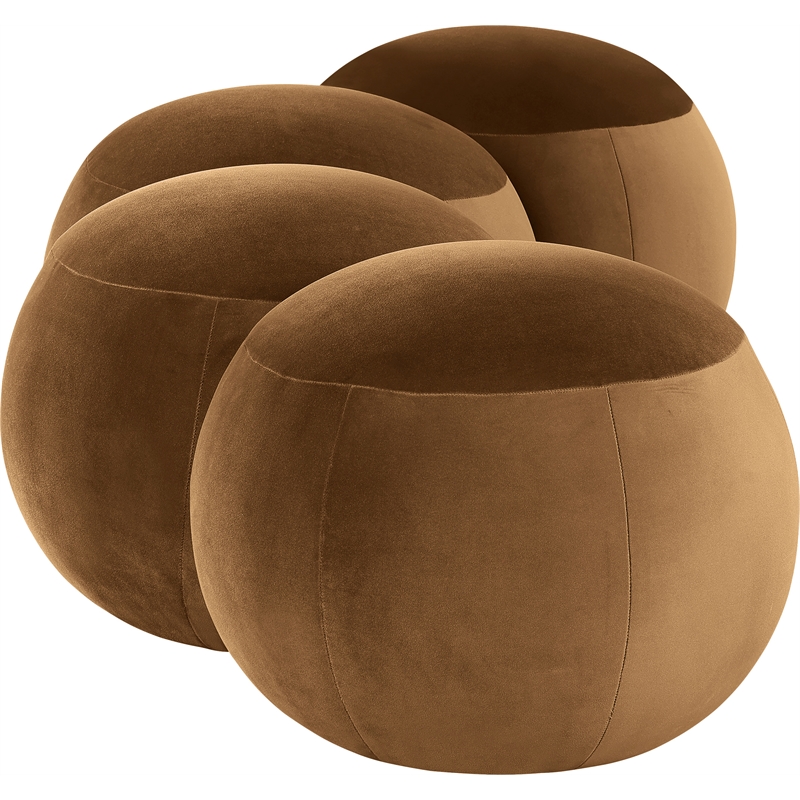 Meridian Furniture Apollo Saddle Velvet Bench