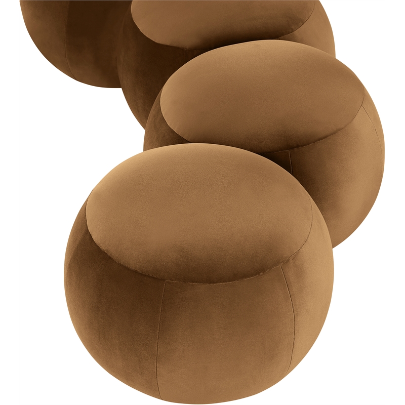 Meridian Furniture Apollo Saddle Velvet Bench