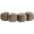 Meridian Furniture Apollo Taupe Velvet Bench