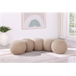 Meridian Furniture Apollo Beige Boucle Fabric Bench