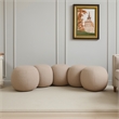 Meridian Furniture Apollo Beige Boucle Fabric Bench