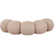 Meridian Furniture Apollo Beige Boucle Fabric Bench