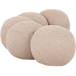 Meridian Furniture Apollo Beige Boucle Fabric Bench