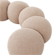 Meridian Furniture Apollo Beige Boucle Fabric Bench