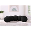 Meridian Furniture Apollo Black Boucle Fabric Bench