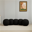 Meridian Furniture Apollo Black Boucle Fabric Bench