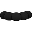 Meridian Furniture Apollo Black Boucle Fabric Bench