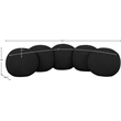 Meridian Furniture Apollo Black Boucle Fabric Bench