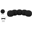 Meridian Furniture Apollo Black Boucle Fabric Bench