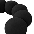 Meridian Furniture Apollo Black Boucle Fabric Bench