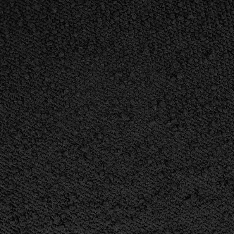 Meridian Furniture Apollo Black Boucle Fabric Bench