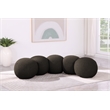 Meridian Furniture Apollo Brown Boucle Fabric Bench