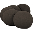 Meridian Furniture Apollo Brown Boucle Fabric Bench