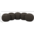 Meridian Furniture Apollo Brown Boucle Fabric Bench