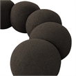 Meridian Furniture Apollo Brown Boucle Fabric Bench