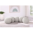 Meridian Furniture Apollo Cream Boucle Fabric Bench