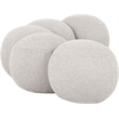 Meridian Furniture Apollo Cream Boucle Fabric Bench