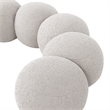 Meridian Furniture Apollo Cream Boucle Fabric Bench