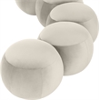 Meridian Furniture Apollo Cream Velvet Bench