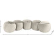 Meridian Furniture Apollo Cream Velvet Bench