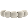 Meridian Furniture Apollo Cream Velvet Bench