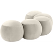 Meridian Furniture Apollo Cream Velvet Bench