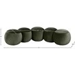 Meridian Furniture Apollo Green Velvet Bench