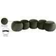 Meridian Furniture Apollo Green Velvet Bench