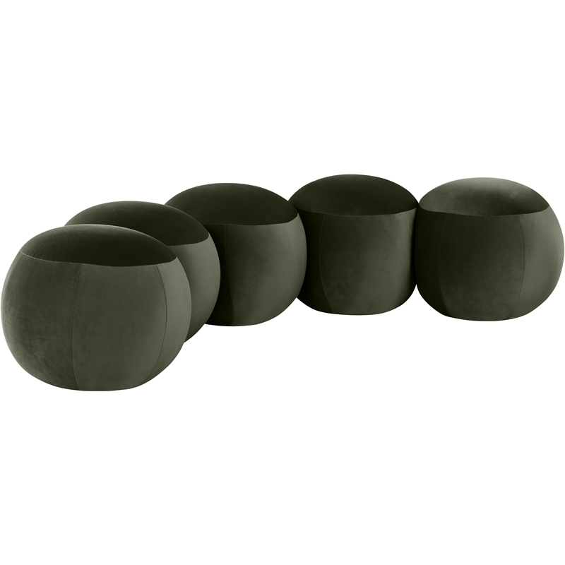 Meridian Furniture Apollo Green Velvet Bench