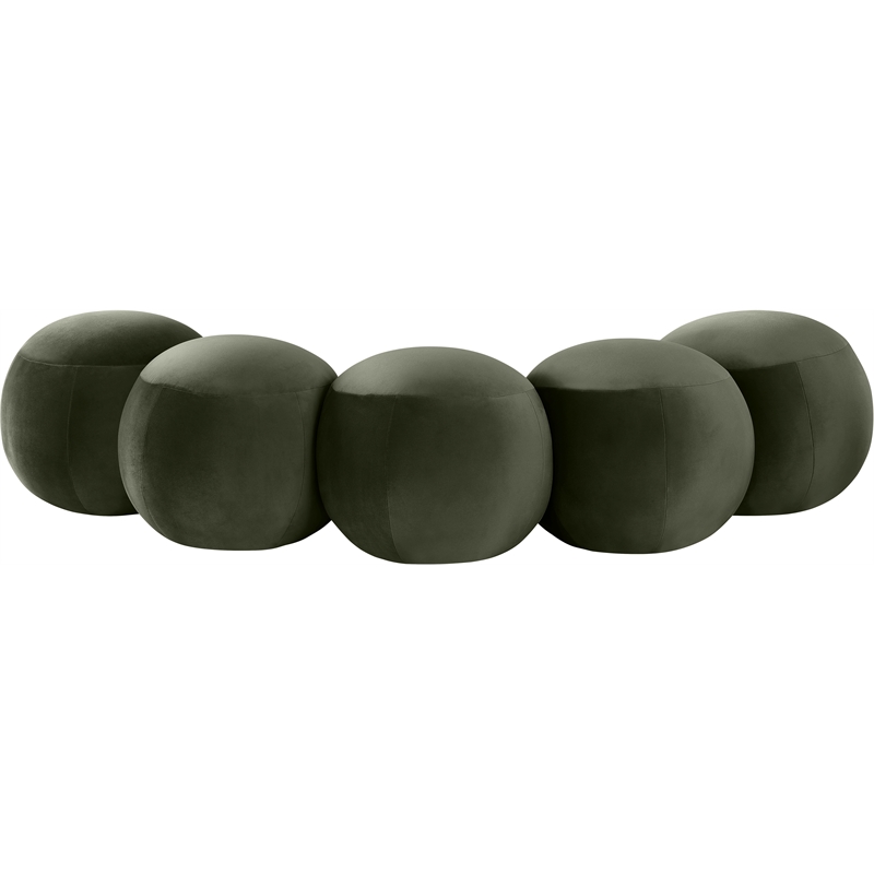 Meridian Furniture Apollo Green Velvet Bench