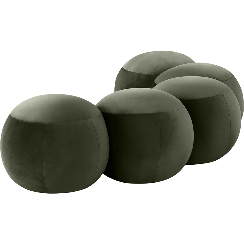 Meridian Furniture Apollo Green Velvet Bench