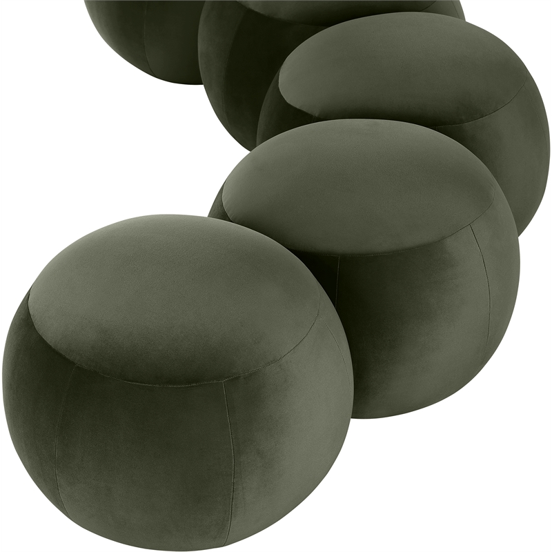 Meridian Furniture Apollo Green Velvet Bench