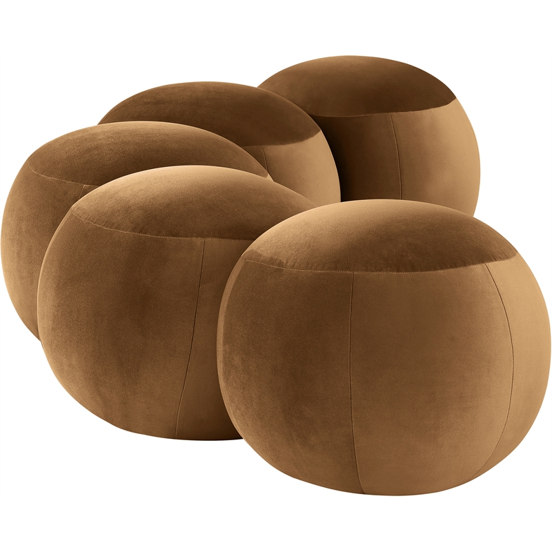 Meridian Furniture Apollo Saddle Velvet Bench
