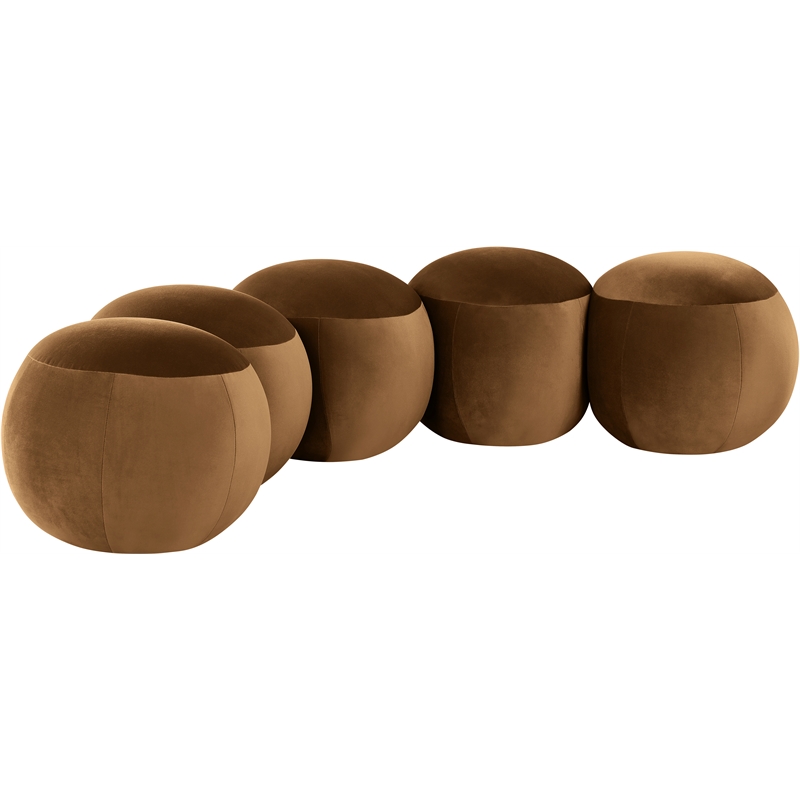 Meridian Furniture Apollo Saddle Velvet Bench