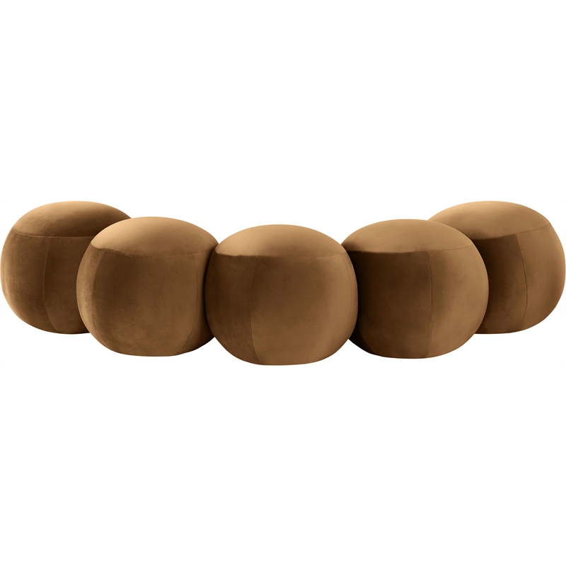 Meridian Furniture Apollo Saddle Velvet Bench