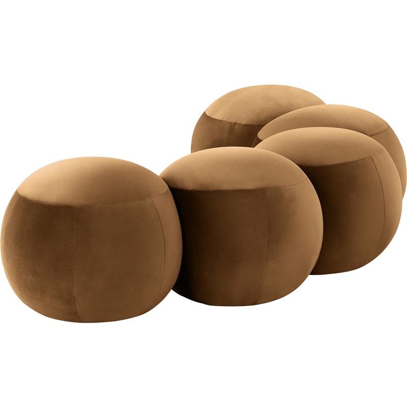 Meridian Furniture Apollo Saddle Velvet Bench