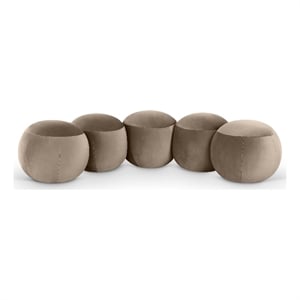 Meridian Furniture Apollo Taupe Velvet Bench