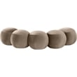 Meridian Furniture Apollo Taupe Velvet Bench