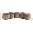Meridian Furniture Apollo Taupe Velvet Bench