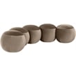 Meridian Furniture Apollo Taupe Velvet Bench