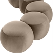 Meridian Furniture Apollo Taupe Velvet Bench